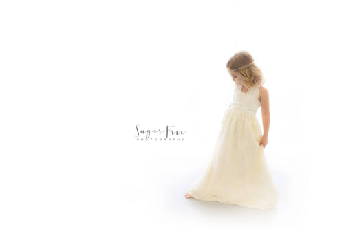 Jaycee Gown • Vintage Lace Girls Infinity Gown • by Sew trendy