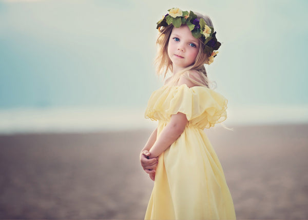 Reece Gown • Girls Vintage Dress • Flowing Hand Made Dress • Classic Vintage Chiffon Gown • Ruffle Night Gown • Girls Chemise • by Sew Trendy