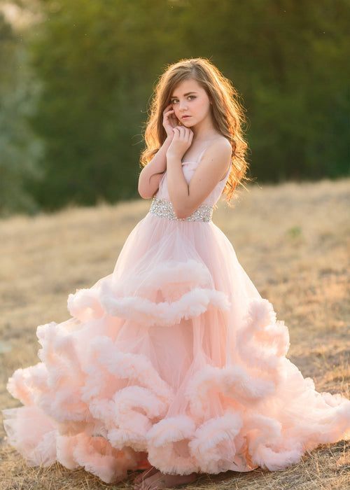Harmony Gown • Girls Couture Gown • Girls Harmony Couture • Couture Dress • Ruffle Couture • by Sew Trendy