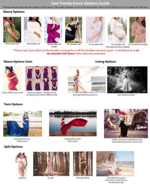 Hailey Gown • Flutter Sleeve Maternity Gown • Chiffon Gown • Sheer Chiffon Maternity Dress • by Sew Trendy