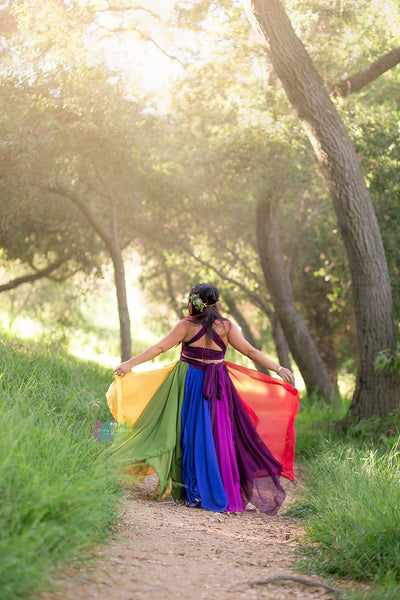 Miracle Gown {jewel tones} •  Rainbow Baby Line • Rainbow Maternity Gown • Multi-layer Chiffon Dress • Maternity Dress • Chiffon Maternity Gown • Rainbow Pregnancy Gown • by Sew Trendy