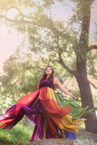 Miracle Gown {jewel tones} •  Rainbow Baby Line • Rainbow Maternity Gown • Multi-layer Chiffon Dress • Maternity Dress • Chiffon Maternity Gown • Rainbow Pregnancy Gown • by Sew Trendy