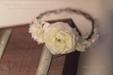Evelyn Floral Crown • Natural Flower Crown • Grapevine Floral Headband • Wedding Headpiece • Maternity Crown • Flower Girl  | Ready To Ship • by Sew Trendy