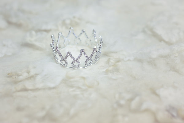 Victoria Princess Rhinestone Newborn Crown • Newborn Crown  | READY TO SHIP • by Sew Trendy