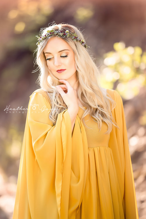 Ivy Floral Crown • Ivy Floral Halo • Maternity Halo • Flower Girl Crown • Vintage Headband • Wedding Headpiece | Ready To Ship • by Sew Trendy