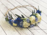 Lavender Blue Floral Crown • Organic Crown • Bohemian Crown • Lavender Crown • Flower Girl Crown • Wedding Crown • Photo Shoot Crown | Ready to Ship • by Sew Trendy