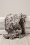 CLEARANCE | Silver Grey Fur Throw • Bean Bag Drop • Fabric Drop • Newborn Photo Prop | Ready to ship • by Sew Trendy