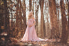 Faythe Gown • Sweetheart Sheer Gown • Chiffon Off the Shoulder Dress • Short Sleeve Maternity Gown • by Sew Trendy