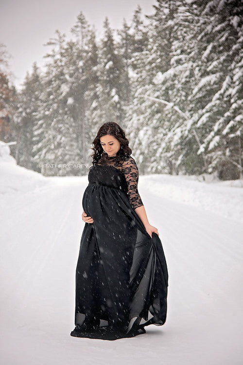 Cindy Gown • Elegant Lace Overlay Gown • Boat Neck and Chiffon Gown •  Knit Sweetheart Slip • by Sew Trendy