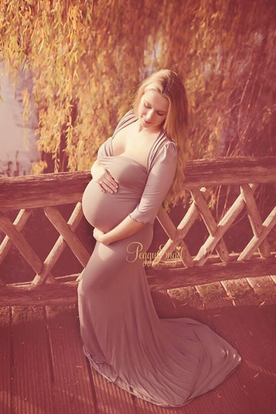Jessica Gown • Fitted Maternity Gown • Slim Fit Maternity Gown • Sweetheart Neckline Maternity Dress • Maxi Dress • Bridesmaid Dress • by Sew Trendy