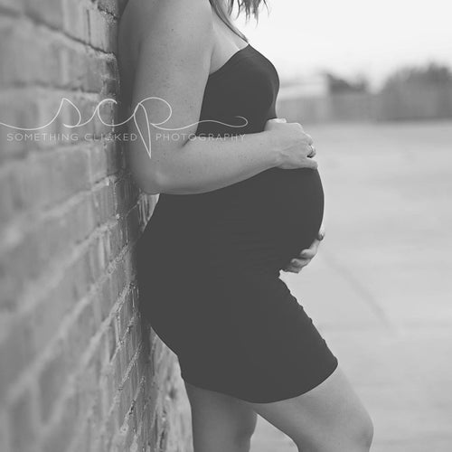 Fitted Slip • Stretch Knit Slip • Maternity Slip • Maternity Mini Dress • Mini Dress • Maternity Coverage • Photo Session • Comfortable Slip • by Sew Trendy