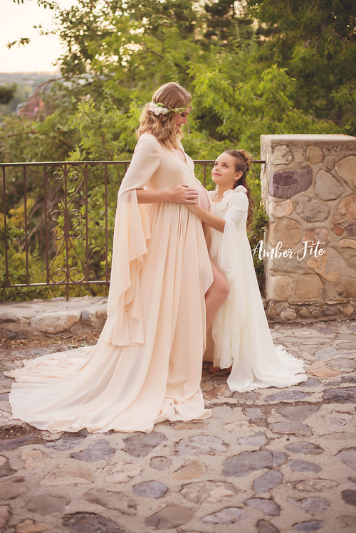 Laura Robe • Renaissance Style Robe • Girls Robe • Chiffon Robe • by Sew Trendy