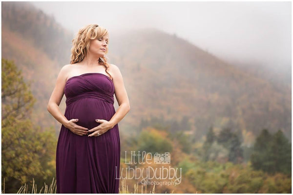 Leyah Gown • Infinity Gown • Maternity Dress • Pregnancy Gown • Bridesmaid Dress • Senior Photos • Photo Shoot • Boho Dress • by Sew Trendy