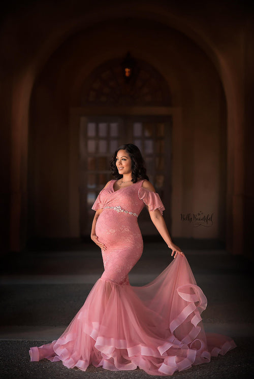 Magnolia Gown • Couture Mermaid Style Maternity Gown • Bridal Gown • Princess Tutu • Detachable Bustle Gown • by Sew Trendy