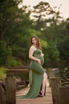 Marcie Gown • Slim Fit Pregnancy Dress • Tank Style Maternity Gown • by Sew Trendy