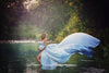 Marissa Gown • Long Flowing Sheer Chiffon Straight Top Maternity Gown • by Sew Trendy