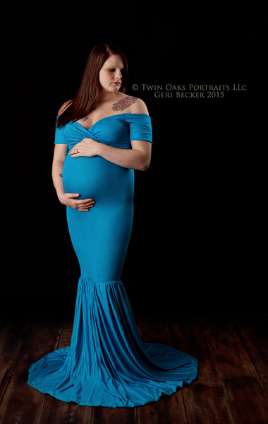 Mckayla Gown • Fitted Maternity Gown • Cap Sleeve Maternity Gown • Slim Fit Mermaid Gown • Sweetheart Style Dress • Bridesmaid Dress  • Event Gown • Photo Shoot • by Sew Trendy