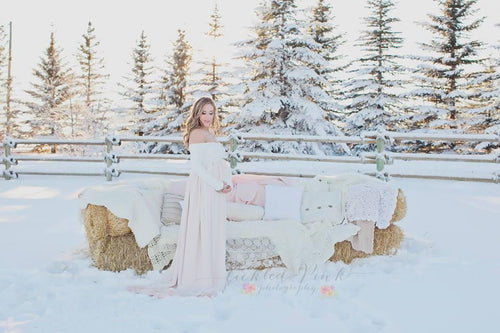 Genevieve Gown • Long Sleeve Ombre Gown • Heavy Knit 3 Panel Ombre Maternity Gown • by Sew Trendy