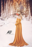 Miriam Gown • Long Sleeve Maternity Gown • Off the Shoulder Dress • Maternity Gown • Renaissance Gown • Soft Knit Maternity Gown • Bohemian • by Sew Trendy