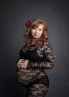 Phoebe Gown • Boat Neck Gown • Slim Fit Maternity Gown • Lace Maternity Gown • Long Sleeve Lace Maternity Gown • by Sew Trendy