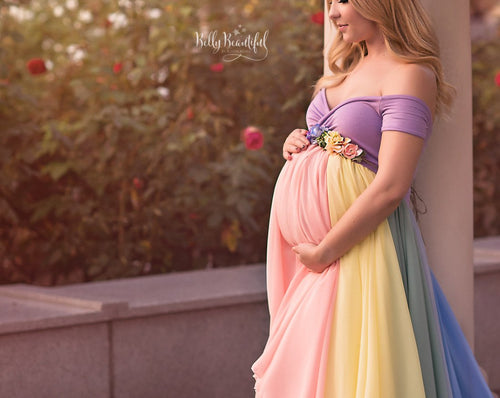 Esperanza Floral Crown {pastel tones} • Rainbow Baby Line • Rainbow Floral Crown • Hope Floral Crown • Bohemian Crown • Rainbow Baby Crown | READY TO SHIP • by Sew Trendy