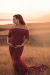 Elaine Gown • Fitted Maternity Gown • Banded Top Maternity Dress •  Maternity Dress for Photo Shoot • Photos • by Sew Trendy