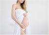Mckenna Gown •  Lace Sweetheart Top Sheer Chiffon Maxi Style Maternity Gown • by Sew Trendy