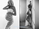 Siri Gown • Fitted Lace Maternity Gown • Maternity Dress • Lace Dress • Sheer Dress • Maternity Gown • by Sew Trendy