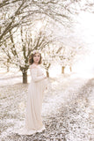 Miriam Gown • Long Sleeve Maternity Gown • Off the Shoulder Dress • Maternity Gown • Renaissance Gown • Soft Knit Maternity Gown • Bohemian • by Sew Trendy