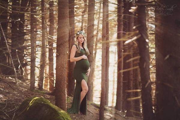 Marcie Gown • Slim Fit Pregnancy Dress • Tank Style Maternity Gown • by Sew Trendy
