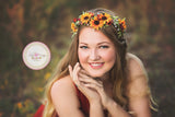Kenna Floral Crown • Fall Floral Crown • Sunflower Floral Halo • Bohemian Crown • Fall Floral Crown • Autumn Halo | Ready To Ship • by Sew Trendy