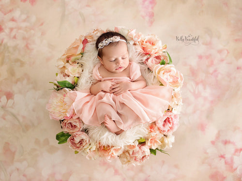 Tia Dress • Newborn Princess • Newborn Sheer Dress • Sitter Set with Bow • Adorable Newborn Gown • by Sew Trendy