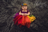Destiny Gown • Rainbow {jewel tones} Newborn Gown • Rainbow Baby • by Sew Trendy
