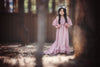 Renee Gown • Girls Vintage Ruffle Gown • Chiffon Bohemian Gown • by Sew Trendy