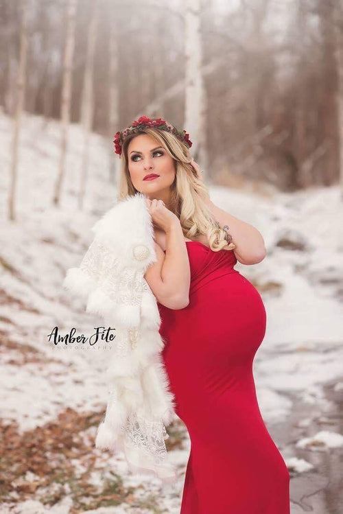 Poinsettia Floral Crown in Red • Winter Floral Crown • Vintage Grapevine Floral • Maternity Crown • Flower Girl Headpiece  | Ready To Ship • by Sew Trendy