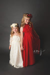 Mommy & Me Gown Set • Carolynne Gown • Coraline Gown • Chiffon Ruffle Maternity Dress • Chiffon Turtle Neck Pregnancy Gown • by Sew Trendy