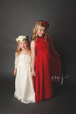 Mommy & Me Gown Set • Carolynne Gown • Coraline Gown • Chiffon Ruffle Maternity Dress • Chiffon Turtle Neck Pregnancy Gown • by Sew Trendy
