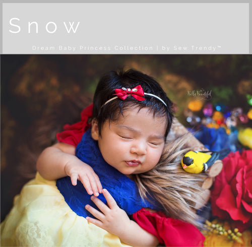 Snow Newborn Princess Dress • Snow White Dress • Dream Baby • Princess Baby Dress • Sitter Princess Dress • Princess Newborn Gown • by Sew Trendy