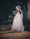 Marie Gown • Vintage Style Chiffon Dress • Girls Country Dress • Girls Lace Chemise • by Sew Trendy
