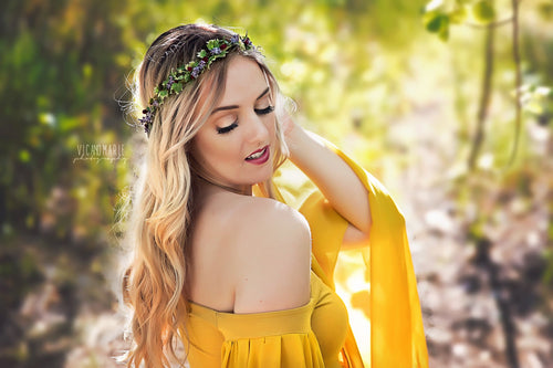 Ivy Floral Crown • Ivy Floral Halo • Maternity Halo • Flower Girl Crown • Vintage Headband • Wedding Headpiece | Ready To Ship • by Sew Trendy