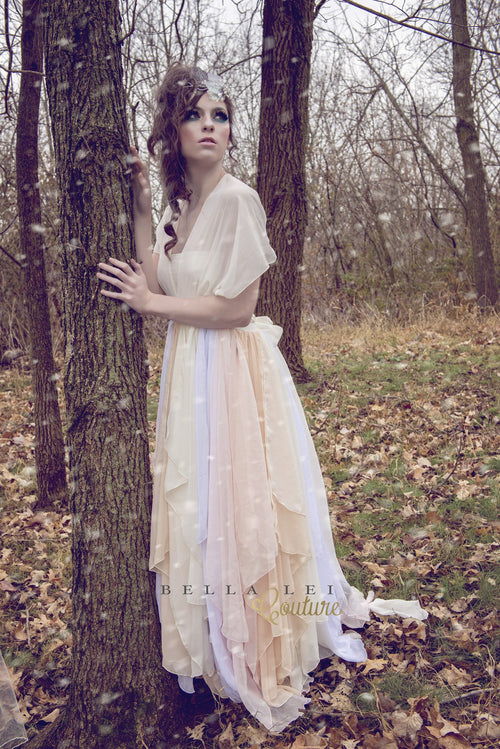 Florence Gown • Tiered Infinity Gown • Soft Chiffon Ombre Gown • Infinity Gown • Infinity Maternity Dress • by Sew Trendy