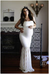 Marilyn Gown • Hand Made Maternity Gown • Lace Mermaid Style Sweetheart Maternity Gown • by Sew Trendy