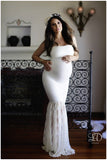 Marilyn Gown • Hand Made Maternity Gown • Lace Mermaid Style Sweetheart Maternity Gown • by Sew Trendy