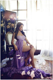 Rachel Gown • Long Flowing Gown • Butterfly Chiffon Gown • Sheer Maternity Gown • Sweetheart Maternity Gown • by Sew Trendy