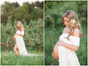 Cameron Gown • Off the Shoulder Gown • Cap Sleeve Pregnancy Dress • Sheer Chiffon Maternity Gown • by Sew Trendy