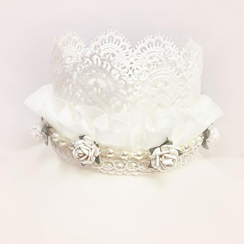 Capri Crown • Girls Newborn Lace • Lace Crown •Newborn Flower Crown • Photo Prop | Ready To Ship • by Sew Trendy