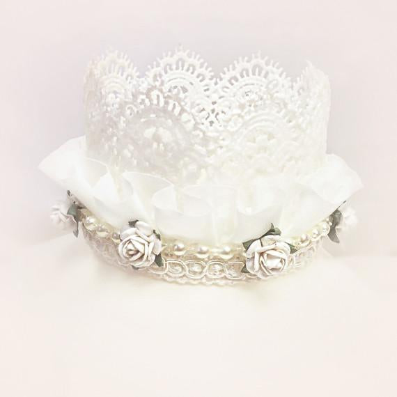 Capri Crown • Girls Newborn Lace • Lace Crown •Newborn Flower Crown • Photo Prop | Ready To Ship • by Sew Trendy