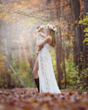 Tiffany Gown • Timeless Hand Made Lace Maternity Gown • by Sew Trendy