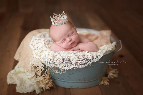 Giselle Rhinestone Crown • Newborn Crown | READY TO SHIP • by Sew Trendy
