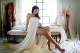 Marissa Gown • Long Flowing Sheer Chiffon Straight Top Maternity Gown • by Sew Trendy